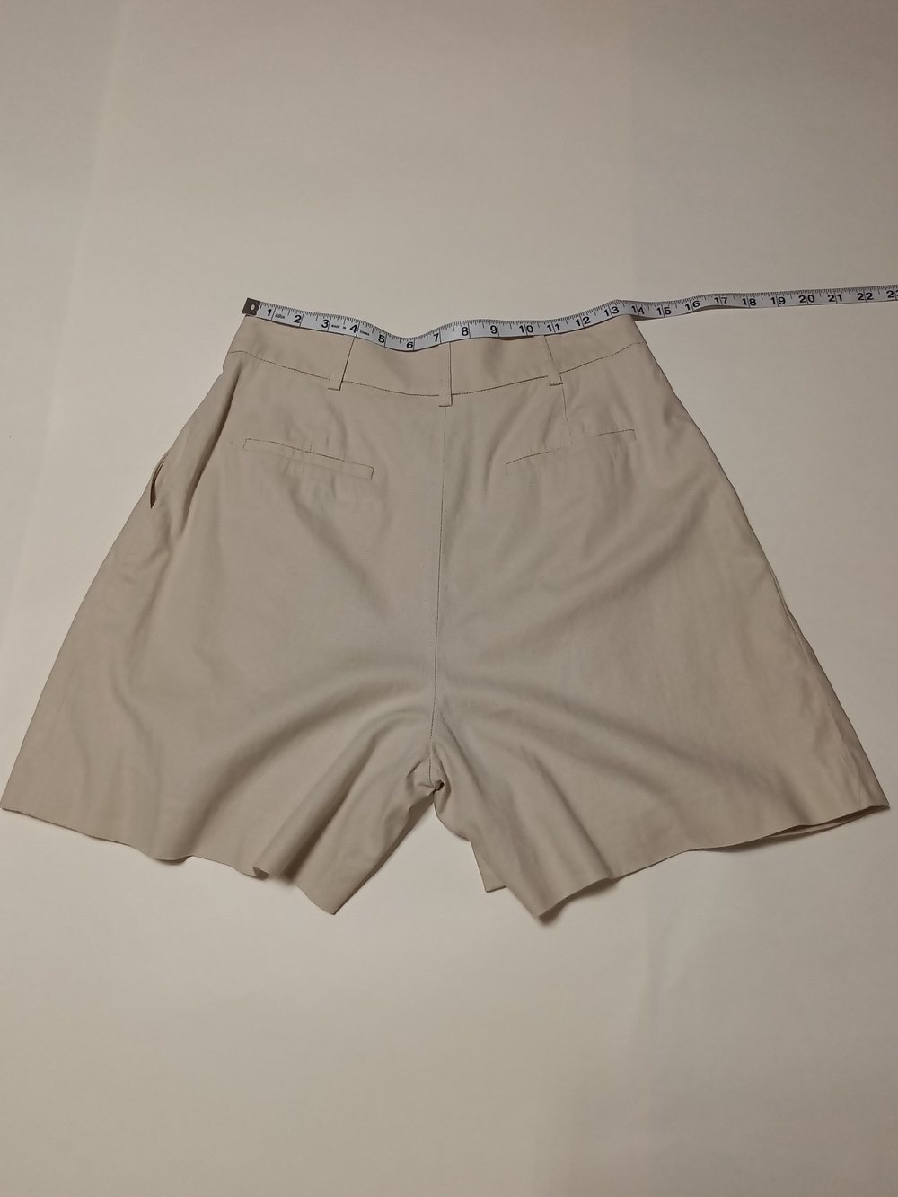 Alex Marie Tailored Linen Blend High-Waist Pleated Wide Leg Beige Shorts Size 4 - Picture 7 of 15